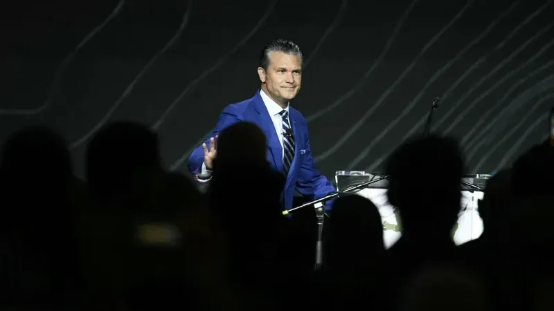 US Secretary of Defense Pete Hegseth speaks at the Association of the United States Army (AUSA) 2026 Annual Meeting and Exposition in Washington, DC on October 14, 2026. The AUSA Meeting and Exposition is a defense trade show and networking event for the global defense community. (Photo by Jim WATSON / AFP via Getty Images)